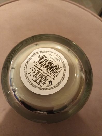 Luxury Amber Wood  lightly scented candle
