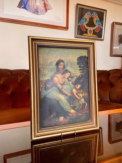 Early 20th Century Vintage Framed Religious Art Lithograph Print