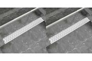 Linear Shower Drain 2 pcs Line 930x140 mm Stainless Steel