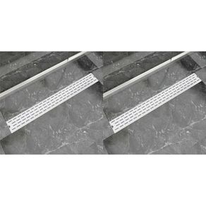 Linear Shower Drain 2 pcs Line 930x140 mm Stainless Steel