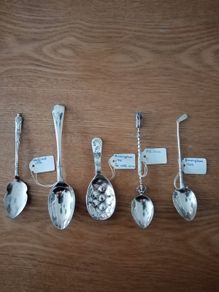 Antique silver spoons