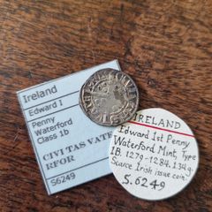 Irish Edward 1st Waterford Penny. Scarce type. Free Post.