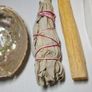 Smudging starter kit white sage stick, palo santo, abalone shell and feather to cleanse negative energy Image 2