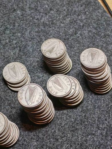 Huge Job Lot 75 Irish Threepence 1942 to 1968