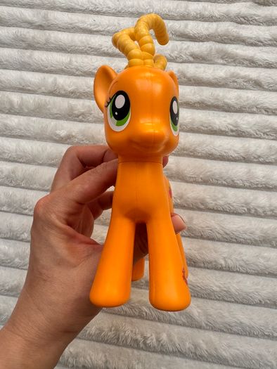 My Little Pony Explore Equestria Cutie Twisty-Do AppleJack Hair Play MLP approx. 14 cm. Used Please see photos