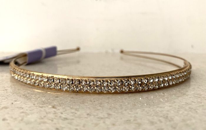 Claire's Gold Diamante Headband NEW