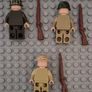 Lego compatible, military figures, Russian / British / Canadian infantry. 15 figures plus rifles. Image 2