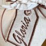 New bespoke linen coloured Gloria the goose weighted doorstop Image 3