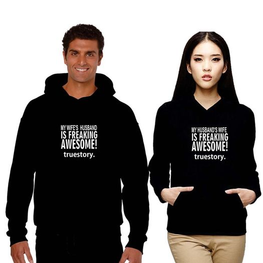 Awesome Wife Hubby Couple Hoodies (set)