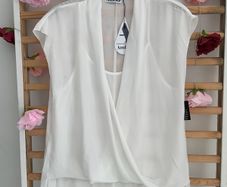 top Bnwt chiffon drape front top size X-Large Amber brand