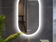 main image for ad Oval LED Bathroom Mirror Wall Mounted, Anti-Fog, Backlit, Touch