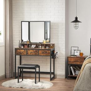 Dressing table industrial design dressing table, dressing table, cosmetic table with 3-piece folding mirror
