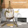 Hammock Chair Stand Only, Hanging Chair Stand with Extra Large Base, Heavy Duty Metal Single Hammock Egg Swing Frame for Indoor Outdoor, 150 KG Load Capacity, Black Image 5