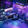 L Shaped Gaming Desk with LED Lights Image 6