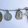 Antique catholic Saints religious many pendants family heirloom necklace Image 2