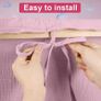 Bed Canopy, Children Bed Canopy Nursery Decorations, House Bed Canopy Made of 100 Cotton Muslin Handmade, Decoration for Children's Room, 135 by 360cm, Dark Pink Image 3