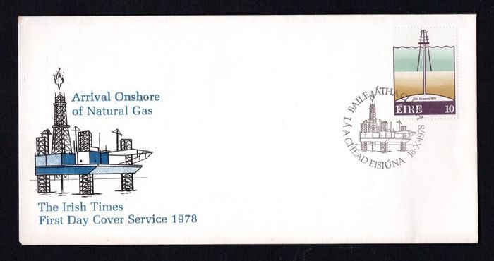 1978 Ireland Irish Natural Gas Commemorative Stamp Illustrated The Irish Times First Day Cover (FDC)