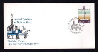 1978 Ireland Irish Natural Gas Commemorative Stamp Illustrated The Irish Times First Day Cover (FDC)
