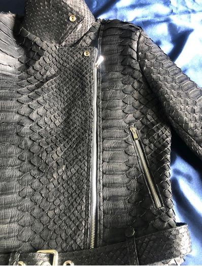 Ladies python leather jacket
