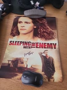 Autographed sleeping with the enemy poster Patrick Bergin autograph