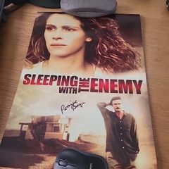 Autographed sleeping with the enemy poster Patrick Bergin autograph