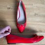 Carvela Kurt Geiger flats in vibrant red, size UK 4 Image 5