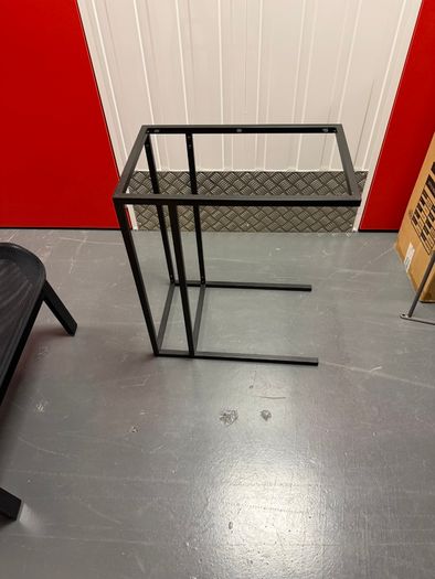 Stand, black/glass, 35x65 cm