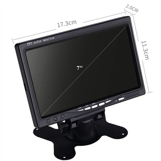 2 x Reversing Camera + 7" LCD Monitor Car Rear View Kit For Bus Truck 12V/24V