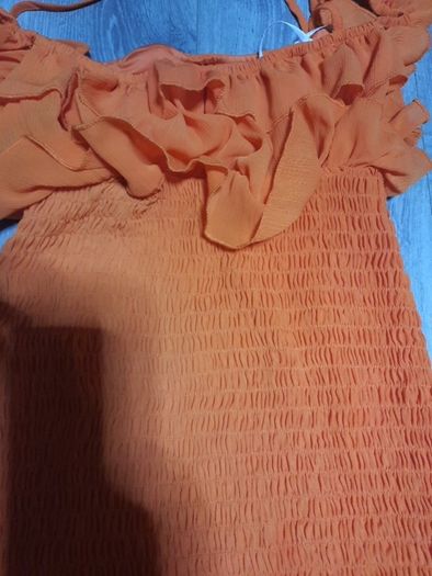 Orange mini dress