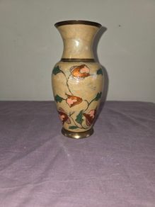 Cloisonne Brass Vase