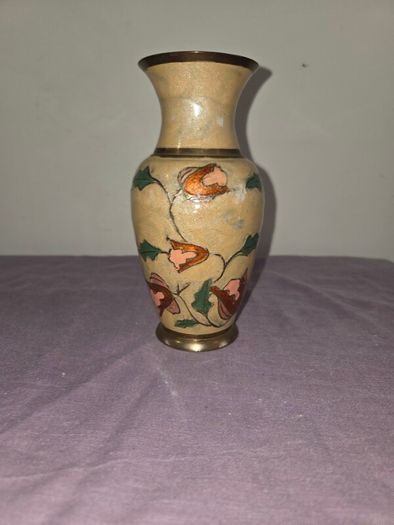 Cloisonne Brass Vase