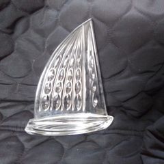 Vintage Waterford Crystal Sail Boat Decor/Paper Weight