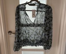 Primark Blue Floral Top Size 16