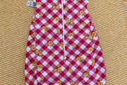 Vintage German 70s sleeping bag 94 cm long 1977 1978 1979 1980 sunflowers red white