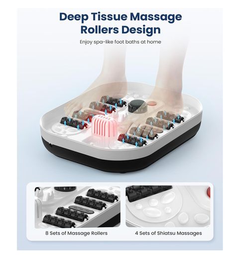 COMFIER Heated Foot Spa Massager, Foot Bath with Vibration