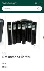 Root barrier for trees or bamboo