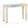 Console Table White 115x35x77 cm Rough Mango Wood Image 5