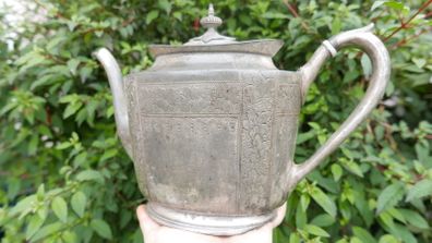 Vintage Philip Ashberry Shefield Silver Plated Teapot H-9"