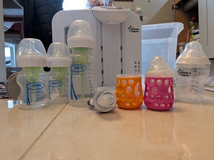 Tommee Tippee with bottles sippy cups bottle warmer And Dr Browns bottles