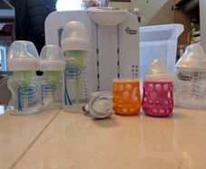 Tommee Tippee with bottles sippy cups bottle warmer And Dr Browns bottles