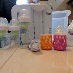 Tommee Tippee with bottles sippy cups bottle warmer And Dr Browns bottles