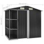 Garden Shed with Rack Anthracite 205x130x183 cm Iron Image 8