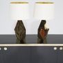 Pair of Modern Brass Origami Mid-century Style Table Lamps, USA Image 6