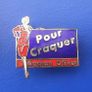 AUCHAN OLIVET (French supermarket chain) - clothing promotional enamel badge (1980's) Image 2