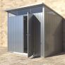 8x6 Palladium Steel Garden Shed Modern Styling Image 3