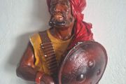 1960s Bossons 'Pathan' Chalkware Wall Plaque