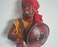1960s Bossons 'Pathan' Chalkware Wall Plaque