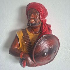 1960s Bossons 'Pathan' Chalkware Wall Plaque