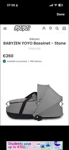 Babyzen yo-yo bassinet