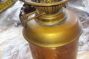 Antique Double Wick Oil Lamp with Gallery For a Stand or on its own